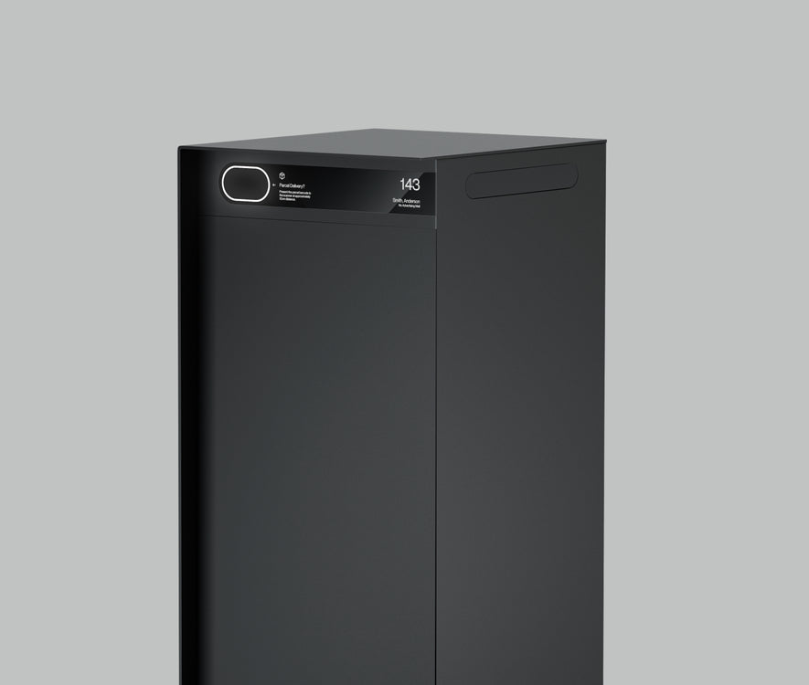 Black anthracite smart parcel box